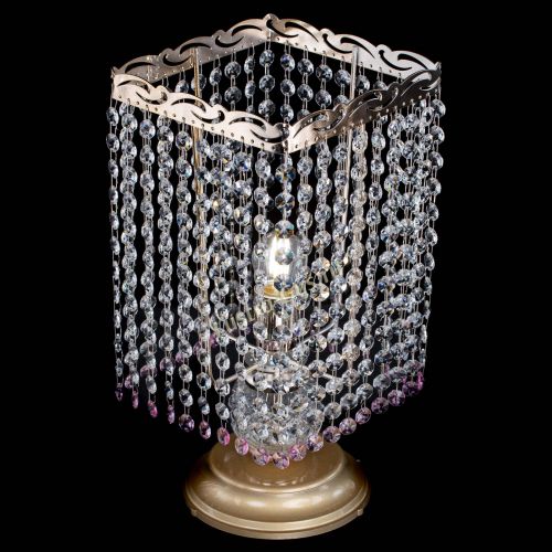 Настольная лампа Квадрат оптикон №1 розовая в Подольске Гусь Хрустальный