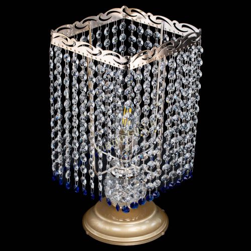 Настольная лампа Квадрат оптикон №1 синяя в Подольске Гусь Хрустальный