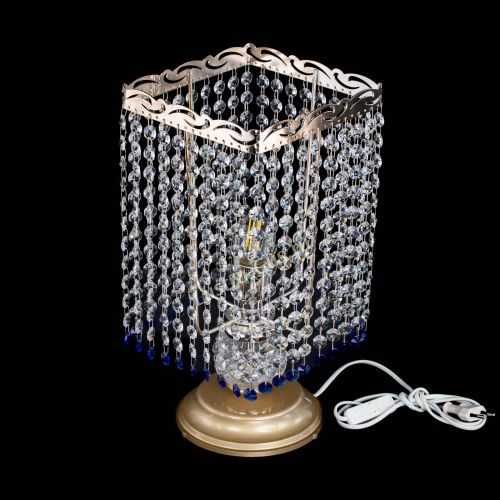 Настольная лампа Квадрат оптикон №1 синяя в Подольске Гусь Хрустальный