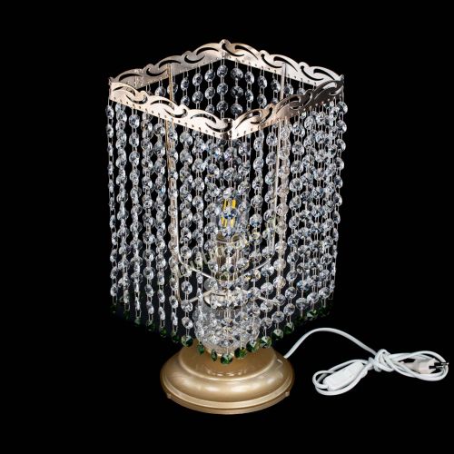 Настольная лампа Квадрат оптикон №1 зеленая в Подольске Гусь Хрустальный