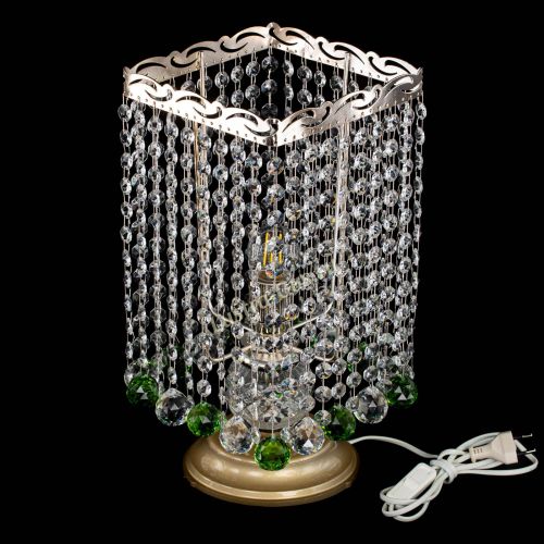 Настольная лампа Квадрат шар зеленая в Подольске Гусь Хрустальный