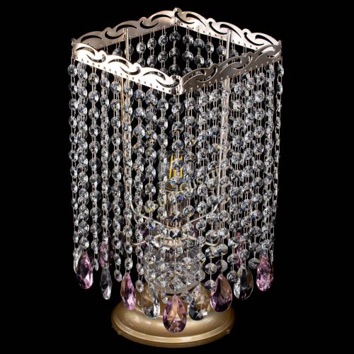 Настольная лампа Квадрат журавлик розовая в Подольске Гусь Хрустальный