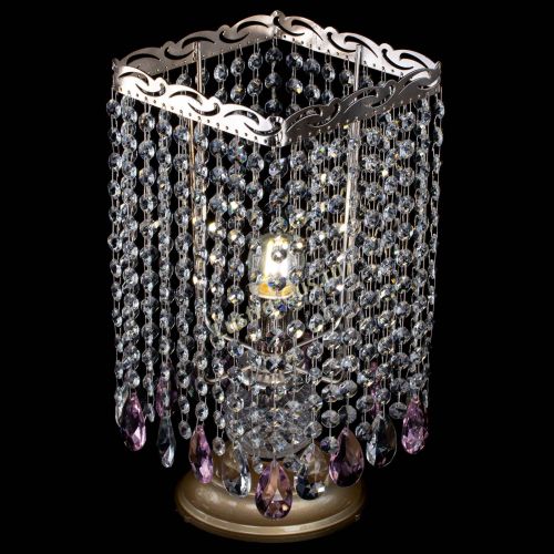 Настольная лампа Квадрат журавлик розовая в Подольске Гусь Хрустальный