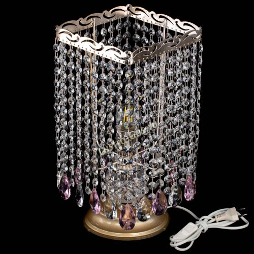 Настольная лампа Квадрат журавлик розовая в Подольске Гусь Хрустальный