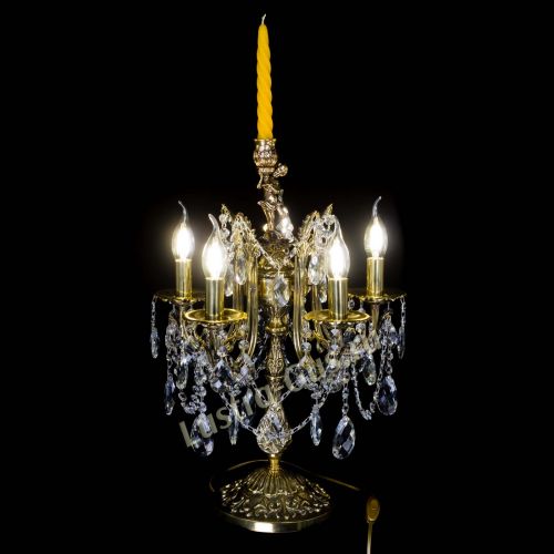 Бронзовая настольная лампа Луиза №5/2 баден в Подольске Гусь Хрустальный