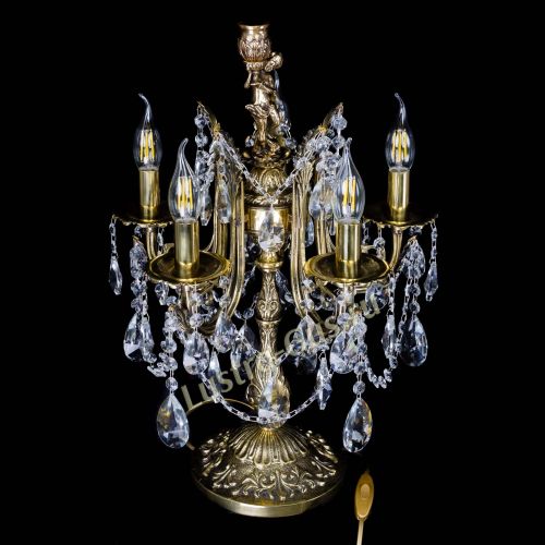 Бронзовая настольная лампа Луиза №5/2 лучик в Подольске Гусь Хрустальный