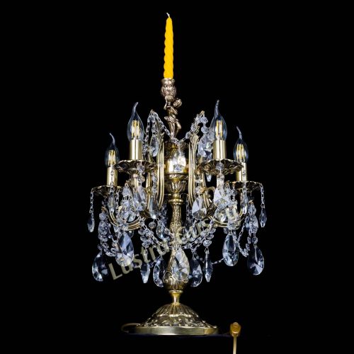 Бронзовая настольная лампа Луиза №5/2 лучик в Подольске Гусь Хрустальный