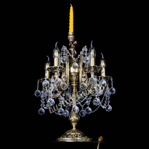 Бронзовая настольная лампа Луиза №5/2 шар в Подольске Гусь Хрустальный