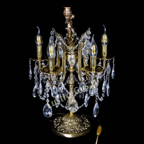 Бронзовая настольная лампа Луиза №5/2 журавлик в Подольске Гусь Хрустальный