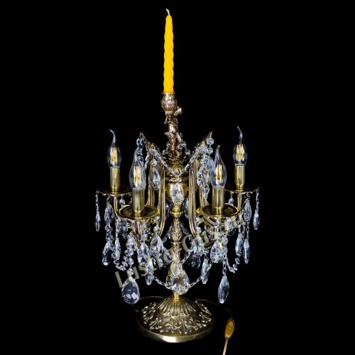 Бронзовая настольная лампа Луиза №5/2 журавлик в Подольске Гусь Хрустальный