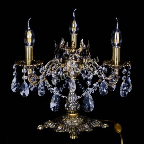 Бронзовая настольная лампа Муза №3 лучик в Подольске Гусь Хрустальный