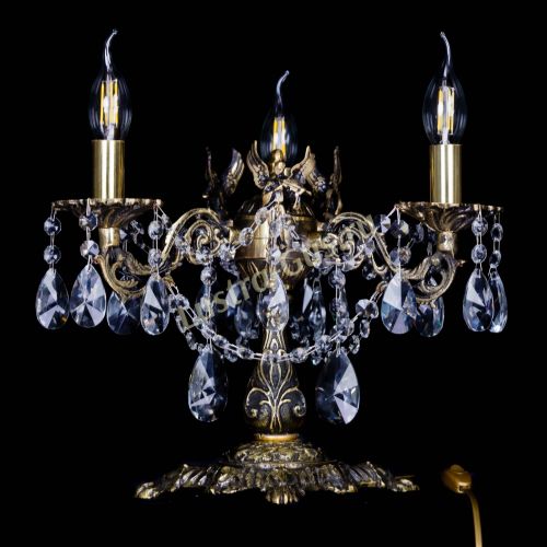 Бронзовая настольная лампа Муза №3 лучик в Подольске Гусь Хрустальный