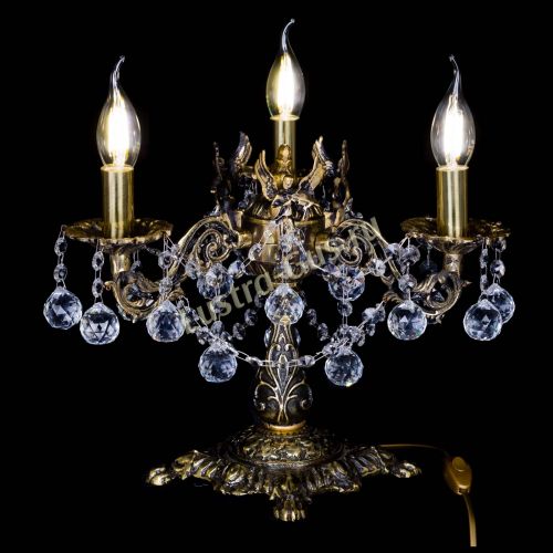 Бронзовая настольная лампа Муза №3 шар в Подольске Гусь Хрустальный