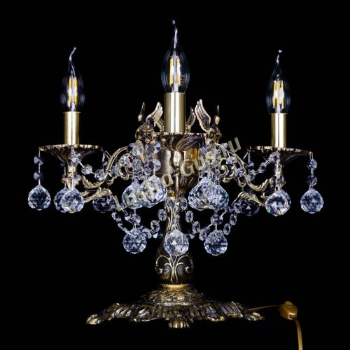 Бронзовая настольная лампа Муза №3 шар в Подольске Гусь Хрустальный