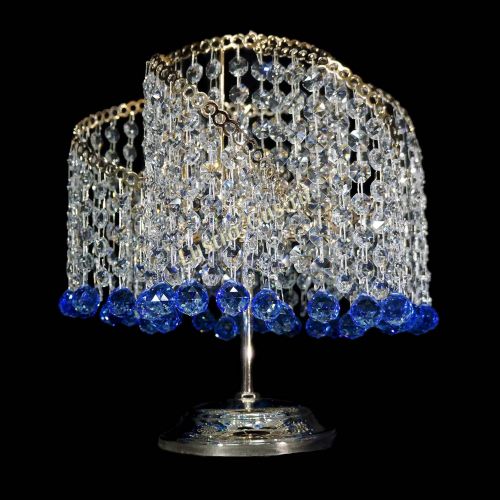 Настольная лампа Космея шар синяя в Подольске Гусь Хрустальный