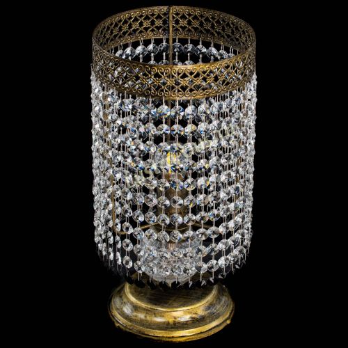 Настольная лампа Венеция оптикон №1 бронза черная в Подольске Гусь Хрустальный