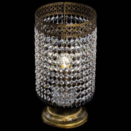 Настольная лампа Венеция оптикон №1 бронза черная в Подольске Гусь Хрустальный