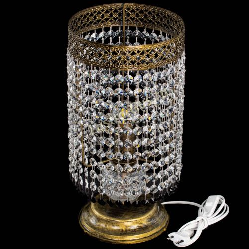 Настольная лампа Венеция оптикон №1 бронза черная в Подольске Гусь Хрустальный