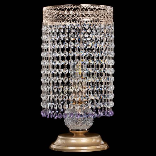 Настольная лампа Венеция оптикон №1 фиолетовая в Подольске Гусь Хрустальный