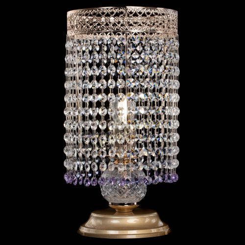 Настольная лампа Венеция оптикон №1 фиолетовая в Подольске Гусь Хрустальный