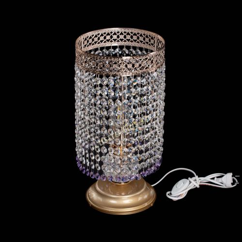 Настольная лампа Венеция оптикон №1 фиолетовая в Подольске Гусь Хрустальный