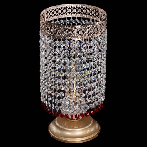 Настольная лампа Венеция оптикон №1 красная в Подольске Гусь Хрустальный