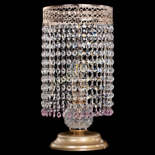 Настольная лампа Венеция оптикон №1 розовая в Подольске Гусь Хрустальный