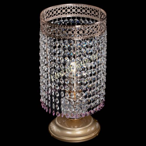 Настольная лампа Венеция оптикон №1 розовая в Подольске Гусь Хрустальный