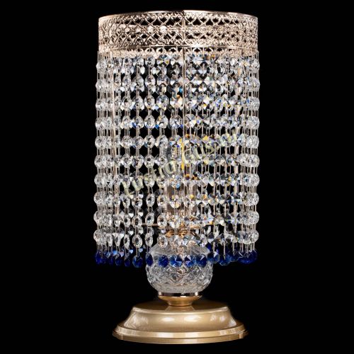 Настольная лампа Венеция оптикон №1 синяя в Подольске Гусь Хрустальный