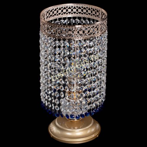 Настольная лампа Венеция оптикон №1 синяя в Подольске Гусь Хрустальный