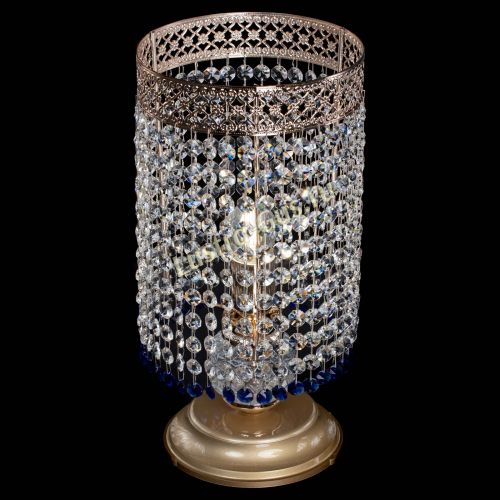 Настольная лампа Венеция оптикон №1 синяя в Подольске Гусь Хрустальный