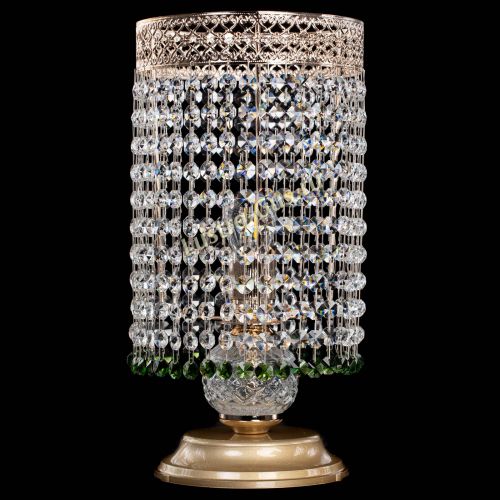 Настольная лампа Венеция оптикон №1 зеленая в Подольске Гусь Хрустальный
