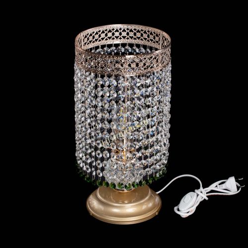 Настольная лампа Венеция оптикон №1 зеленая в Подольске Гусь Хрустальный