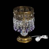 Настольная лампа Восток с пластинками под бронзу Фиолетовая в Подольске