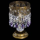 Настольная лампа Восток с пластинками под бронзу Фиолетовая в Подольске