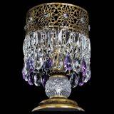 Настольная лампа Восток с пластинками под бронзу Фиолетовая в Подольске