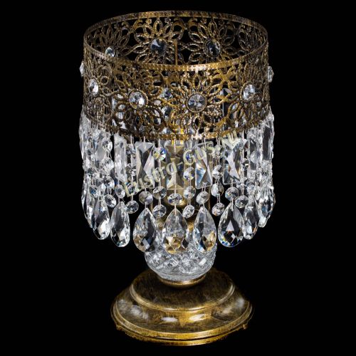 Настольная лампа Восток с пластинками под бронзу в Подольске Гусь Хрустальный