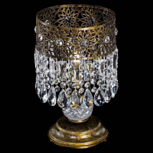 Настольная лампа Восток с пластинками под бронзу в Подольске Гусь Хрустальный