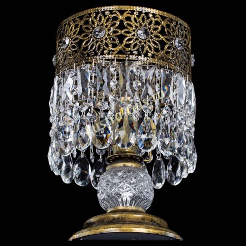 Настольная лампа Восток с пластинками под бронзу в Подольске Гусь Хрустальный