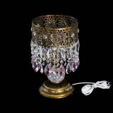 Настольная лампа Восток с пластинками под бронзу Розовая в Подольске