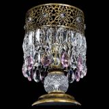 Настольная лампа Восток с пластинками под бронзу Розовая в Подольске