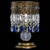 Настольная лампа Восток с пластинками под бронзу Синяя в Подольске