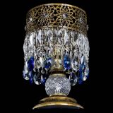 Настольная лампа Восток с пластинками под бронзу Синяя в Подольске