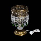 Настольная лампа Восток с пластинками под бронзу Зеленая в Подольске