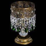 Настольная лампа Восток с пластинками под бронзу Зеленая в Подольске