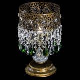 Настольная лампа Восток с пластинками под бронзу Зеленая в Подольске