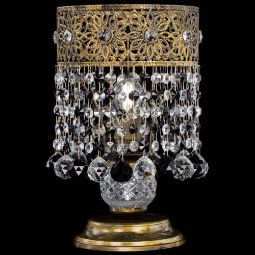 Настольная лампа Восток с шарами под бронзу Черная в Подольске Гусь Хрустальный