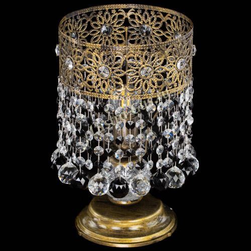 Настольная лампа Восток с шарами под бронзу Черная в Подольске Гусь Хрустальный