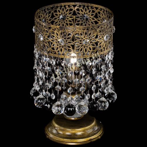 Настольная лампа Восток с шарами под бронзу Черная в Подольске Гусь Хрустальный