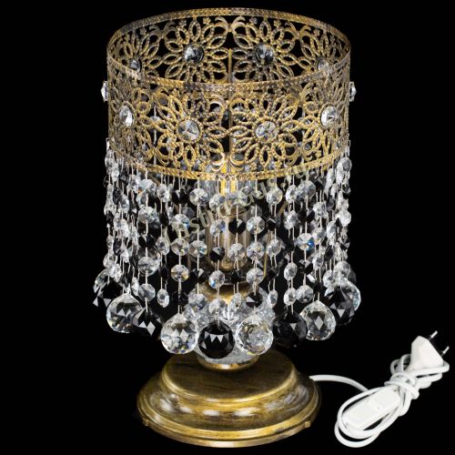 Настольная лампа Восток с шарами под бронзу Черная в Подольске Гусь Хрустальный